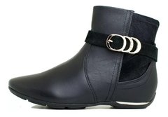 Bota Feminina Comfortflex Em Couro Salto Baixo Embutido Nova - comprar online