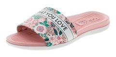 Chinelo Beira Rio Slide 8360.108 Feminino Preto E Rosa - Dkcalçados