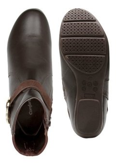 Bota Feminina Comfortflex Casual Salto Baixo Embutido Nova na internet