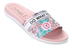 Chinelo Beira Rio Slide 8360.108 Feminino Preto E Rosa - loja online