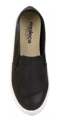 Tênis Feminino Flatform Moleca Slipon 5658100 Preto Promoção