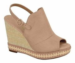 Sandália Vizzano Anabela Salto Alto Nobuk 62834046 Oferta
