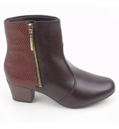 Bota Salto Baixo Cano Curto Modare Ultra Conforto Zíper - loja online