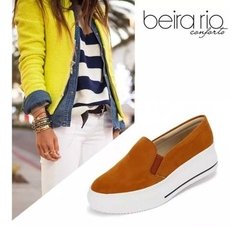 Tênis Feminino Casual Beirario Slipon Iate Camurça Sued 4228100 Oferta na internet