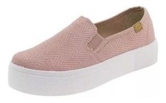 Tênis Feminino Flatform Moleca Slipon 5658100 Preto Promoção - comprar online