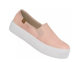 Tênis Feminino Flatform Moleca Slipon 5658100 Preto Promoção - loja online