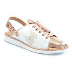 Mocassim Vizzano Mule Branco Ouro Rosado Ouro - 1839103