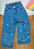 Calça Jeans Infantil Rosto Minnie Wide Leg com Bordados