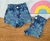 Shorts jeans infantis bordados Sortidos na internet