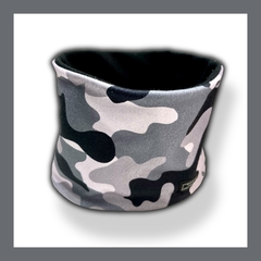 Cuello Micropolar Reversible diseño Cumuflado Gris