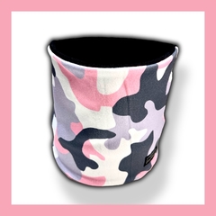 Cuello Micropolar Reversible diseño Camuflado Rosa