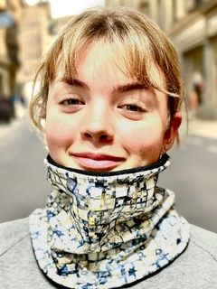 Cuello Micropolar Reversible diseño Venecitas - comprar online