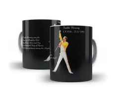 Caneca Branca de Cerâmica Queen Banda de Rock MOD 10