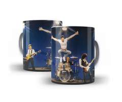 Caneca Branca de Cerâmica Queen Banda de Rock MOD 16