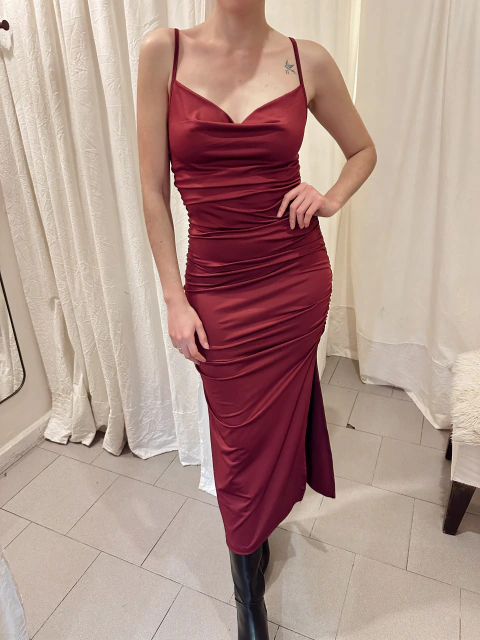 Kaden // Vestido largo frunce micro