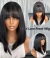Lace front hd fibra Premium Chanel franja repartição livre frete grátis na internet