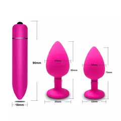 Plug vibrador em silicone macio - Sex Shop Universo do Amor