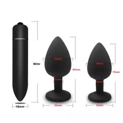 Plug vibrador em silicone macio - Sex Shop Universo do Amor