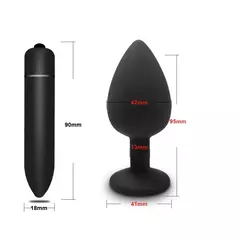 Plug vibrador em silicone macio