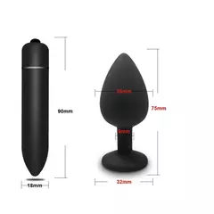 Plug vibrador em silicone macio