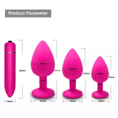 Plug vibrador em silicone macio - Sex Shop Universo do Amor