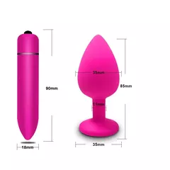 Plug vibrador em silicone macio - Sex Shop Universo do Amor