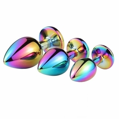 SET X3 SHIMMERING STEEL ANAL PLUGS