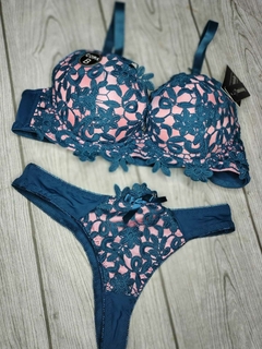 CONJUNTO LIBRA SOFT-VERDE PETROLEO Y ROSA(T.85) en internet