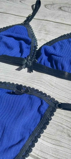 CONJUNTO DE ALGODÓN AZUL (T.95)