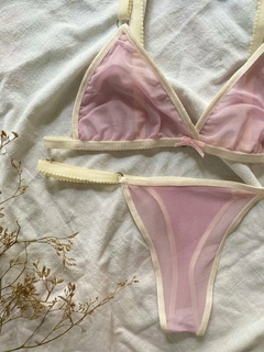 MICROTUL LISO - ROSA CON HUESO - T. 85