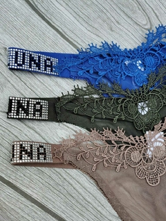 LESS CON STRASS- AZUL (TALLE S) - comprar online