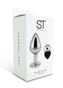 PLUG STEEL HEART BLACK - MEDIUM