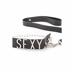 COLLAR CHOKER "SEXY" CON CORREA - comprar online