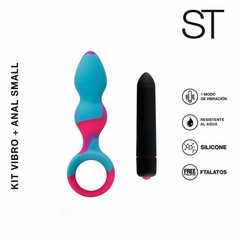 ST - KIT BLUE ANAL PLUG SMALL + VIBRO