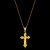 Corrente Fio 3 por 1 com Pingente Crucifixo Vitoriano Com Jesus Detalhado (1,5cm) - 70cm - Banhado a Ouro 18K - comprar online