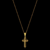 Corrente Veneziana com Pingente Crucifixo Detalhado Vazado (0,8mm) - 70cm - Banhado a Ouro 18K - comprar online