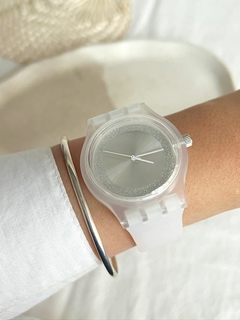 Reloj Grecia Blanco Transparente