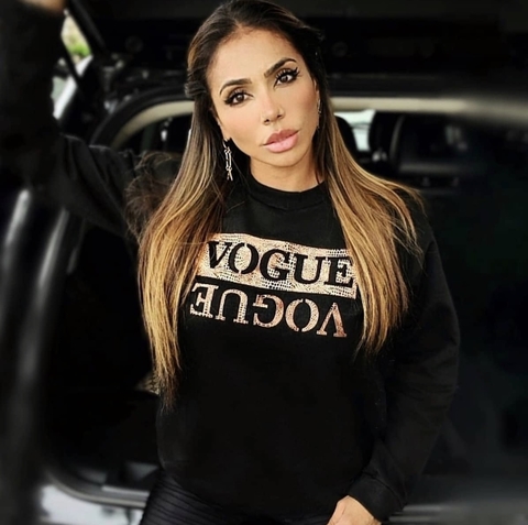 Blusa moleton Vogue preta