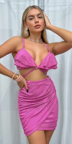 Conjunto saia e cropped (tamanho único) - comprar online