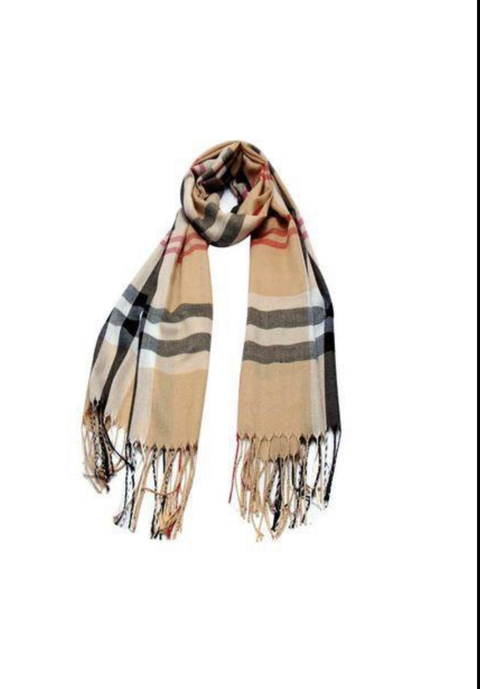 Lenço paschimina xadrez inspiração