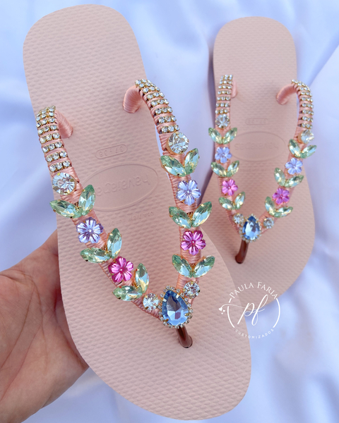 Slim mini florzinhas rosa ballet