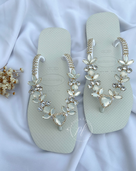 Square coração white