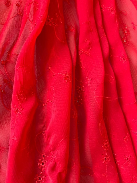 Gasa quebrada bordada - CORTE: 0,80 mts x 2 mts