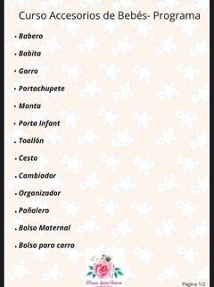 Curso " ropa de bebé" Curso completo grabado - MARIA LAURA VIVONA