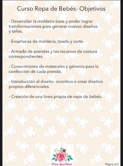 Imagen de Curso " ropa de bebé" Curso completo grabado