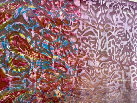 Gasa de seda devore - CORTE: 1,50 mts x 1,30 mts