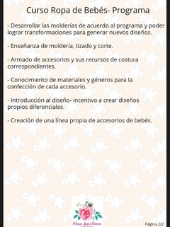 Curso " ropa de bebé" Curso completo grabado - comprar online