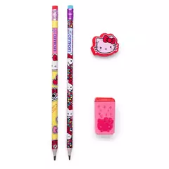 Kit Lápis Hb Hello Kitty 2 Lapis/Apontador/Borracha - comprar online