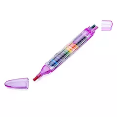 Giz De Cera Caneta Troca Ponta 20 Cores Hello Kitty na internet