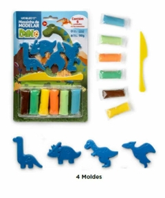 Kit Massa De Modelar Dino